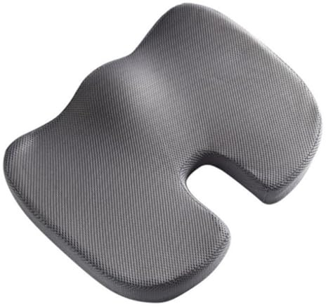 Ortopedisk Sittkudde med Minnesskum för Kontor och Rullstol, Ergonomisk Ryggstödssits, Ökar Komforten, Termisk Respons, Tvättbart Meshöverdrag.