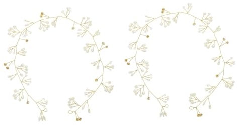 POPETPOP 2stücke Langer Braut-haarreif Mit Perlen Handgefertigtes Hochzeits-haarschmuck-accessoire Lang Für Braut Und Brautjungfern Verleiht Jedem Outfit Das Gewisse Etwas
