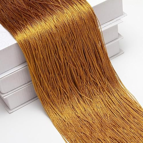 SYSUII 2 Stück 100 x 200 cm Fadenvorhang Vorhang Dekovorhang Raumteiler Türvorhang Fenstervorhang Fadenvorhänge Fadengardine für Türen, Wohnzimmer, als Raumteiler oder Dekoration, Polyester -Gold