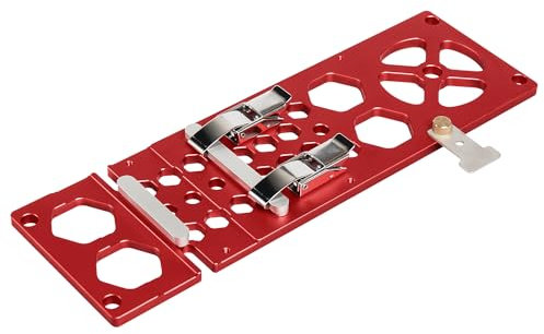 Upgraded 340mm Track Saw Square Right Angle Circular Saw Guide Rail Angle Stop Accessories Compatible with Festool and Makita Guide Rail (Red)