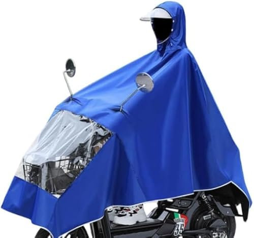 Smilegirl Waterproof Rain Poncho Bike Bicycle Rain Coat Jacket Capes for Mobility Scooter Water Proof Cover (Blue,One Size)