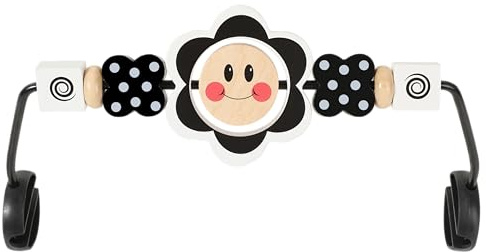 iGRATENS Baby Bouncer Toy Bar, Bouncer Toy Bar, leicht zu befestigen und zu entfernen, kinderfreundliche Materialien, ideal für Baby, schwarz und weiß Babyspielzeug