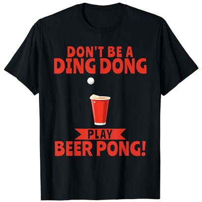 Bierpong-trinkendes Studentenfest Ding Dong T-Shirt