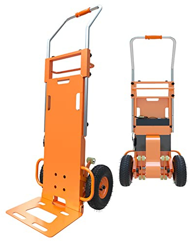 Carro Eléctrico Para Subir Escaleras, Carretilla De Mano Para Subir Y Bajar Escaleras Con Carga De 200 Kg, Carro Que Ahorra Mano De Obra Con Motor Sin Escobillas De 500 W Y Batería Extraíble De 48 V