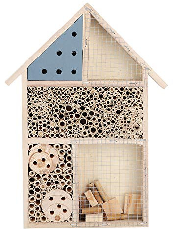 QANYEGN Hölzernes Käfer-Bienenhaus, Hölzerner Insektenhotel-Unterschlupf, Hängende Insektenbox Für Bienen Im Freien, Nistplätze Für Marienkäfer Für Garten Und Hof