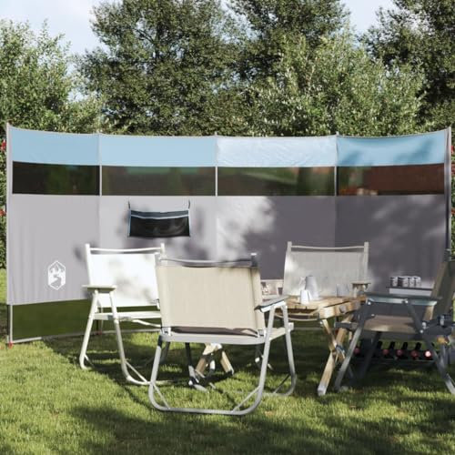 Tidyard Brise-Vent de Camping Bleu 366x152x152 cm imperméable Clôture de Jardin