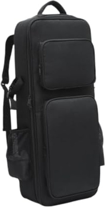 JISADER Sopran Saxophon Tasche, Rucksack, Reisetasche, Leicht Gepolstert, mit Riemen Und Griff, Aufbewahrungstasche für Klarinette, Schwarz
