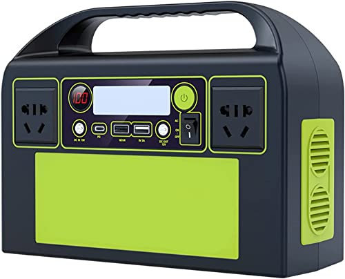 IYUESQ Generatore Inverter Portatile, generatore Esterno a 6 Porte da 300 W, Stazione di Alimentazione Portatile con 2 Prese CA, Uscita USB-C PD da 25 W, Luce LED, per Campeggio, Camper,