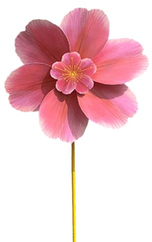 Pinwheels For Kids - Flower Windmills Garden Spinners | Outdoor Flower Spinners | Pink Windmills Kids Toys Wedding Decorations Photo Props | Outdoor Decor For Yard Lawn Patio Balcony