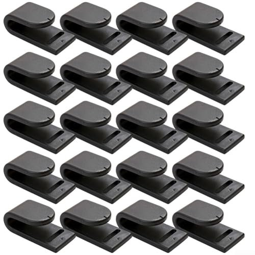 Zeltstangen-Haken für Campingzelte, Markisen, Wohnwagen, Clips für 20 mm Gurtband, 20 Stück