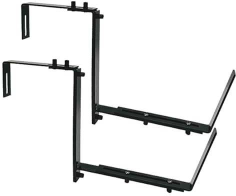 Generisch Blumenkastenhalterung Balkonkastenhalter Für Balkon Brüstungen Und Geländer 2 Stück Verstellbarer Blumentopfhalter Haken Halter Pflanzkastenhalterungen Für Deckgeländer