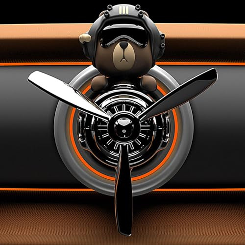 Désodorisant Pour Voiture Ours, Grille D'aération Personnalisée Avec Hélice Rotative, Gadget Voiturem, Accessoire Voiture, Pour Les Voyages Et Les Trajets Domicile Travail