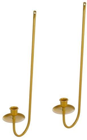 Ipetboom 2piezas Candelabros Decorativos Unidades Metal Decoración Clásica Sala Comedor