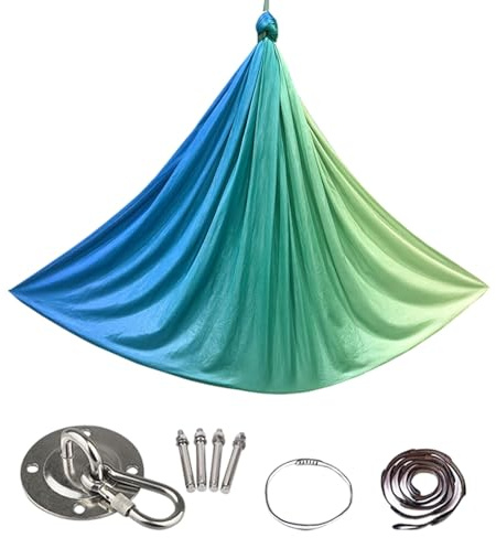 Luftartistik Tuch, Seiden Yoga Set, Leichtes Dehnbares Hängetuch Für Erwachsene Indoor Outdoor Home Gym Training