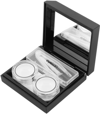 Healvian Étui à Lentilles De Contact Compact Et Hermétique Contenant Portable pour Lentilles De Contact pour Déplacements Et Utilisation Quotidienne
