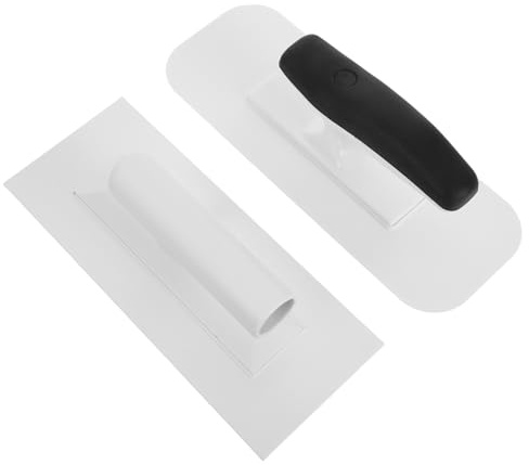 DOITOOL 2 Piezas Paleta de Plástico Ergonomica para Acabado Manual Herramienta Ligera y Duradera con para Alisado Revestimiento y Artísticos Paredes