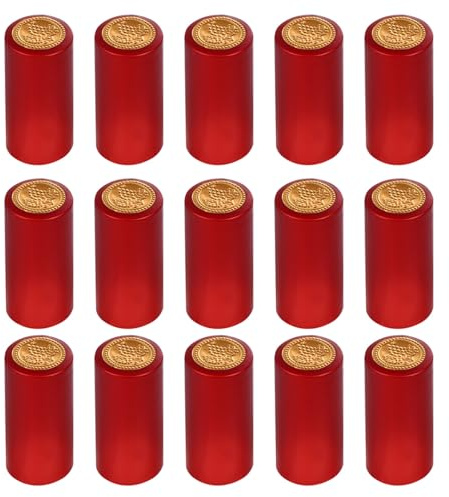 Mikinona Capsule Pezzi per Bottiglie Rosso di Termoretraibili e Vino Plastica, 200 Chiusura Ermetica Facile da Staccare, per Uso Domestico e Ristoranti