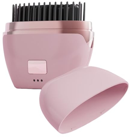Mini Piastra per Barba e Capelli - Spazzola Modellante USB, Strumento Lisciante Portatile per Uomo e Donna, Pettine Riscaldante in Ceramica a 3 Temperature | Accessorio da Toeletta Unisex per Viaggio