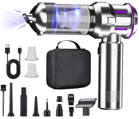 DiliDala Car Vacuum Cleaner, 22000PA Handheld Vacuum Cleaner, 3 Speed High Power, One-touch Dust Container Design, Mini Hoover Cordless for Sofa Pet Hair Carpet