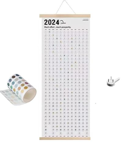 Guangcailun Bleiben Sie organisiert und stilvoll im vertikalen Wandkalender 2024. Modisch und elegant. Eignet sich zum Aufhängen an Wand oder Tür als Dekoration. Ist sowohl praktisch als auch schön