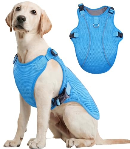 Kuoser Kühlweste Hund, Kühlweste für Hunde zur Abkühlung im Sommer,Blau 2XL | Hunde Kühlweste atmungsaktive, Hundekühlwesten mit Hitzeschutz & Sonnenschutz, Kühlmantel Hund, Outdoor Cooling Vest Dog