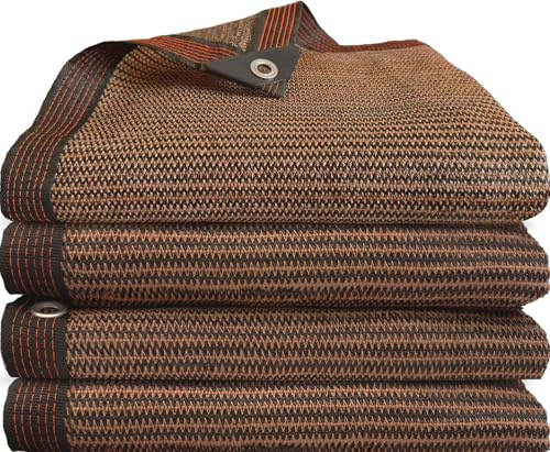 Malla Sombreo Red de Sombra,Malla Sombra Exterior con Ojales, Anti-80% UV Malla Sombreadora Jardin,Lona Sombra Exterior,Transpirable y Protector Solar,Malla Ocultacion Toldo para Invernaderos Patios