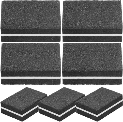 HOOWIFFY Bloc Lime à Ongles Mini 50 Pièces Double Face en Éponge Noire pour Manucure et Pédicure, Bloc de Polissage Compact et Léger, Lime à Ongles pour Ponçage et Finition Professionnelle
