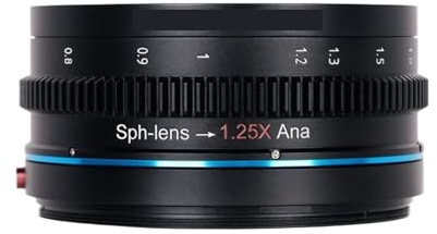 Lens Adapters, Lente aggiuntiva anamorfica 1,25x con anelli da 67/72/77/82/92 mm, espandibile a effetto 2X for obiettivi fotografici,For photography