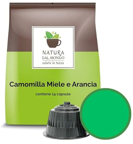 Capsule compatibili con Dolce Gusto - Bevande Caffè dal Mondo - Natura dal Mondo (5 Pack, Camomilla Miele e Arancia)