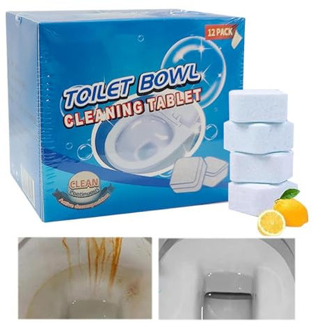 Tabletas Limpiadoras de Inodoro - 180g Desodorante Potente para Baño,Pastillas Limpiadoras Automáticas Para Taza Del Inodoro - En Hogar, Apartamento, Baños Comerciales, Agua Dura Y Cal