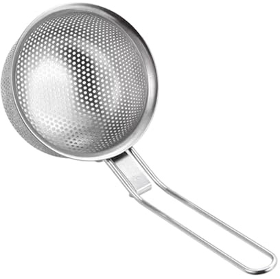 Coladores Malla Fina,Espumadera de Acero Inoxidable con Mango,Colador De Malla Fina Pequeño | para Caldos Frituras Cocina Alimentos Jarras Cuencos Espuma Mantequilla Sopas Cocinar