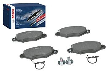 Bosch BP224 - Plaquettes de Frein Avant pour Voiture - Qualité Bosch - Réduction du Bruit et de la Poussière - Certifié ECE-R90 - Sans Cuivre - Jeu de 4 Plaquettes - Avec Accessoires