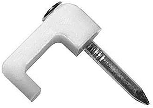 DEU 2130 – agrafe en plastique avec clou 5 x 10 mm Blanc