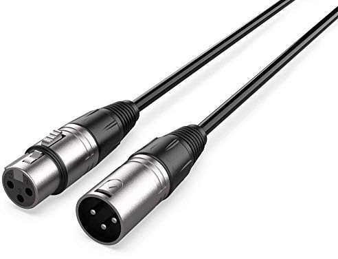 Audibax Silver Cable XLR Macho a XLR Hembra 6 Metros Negro