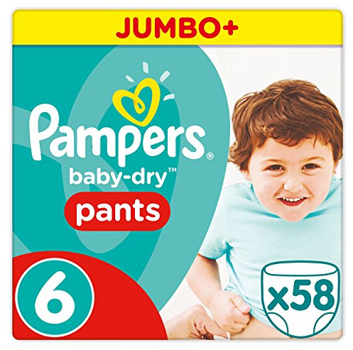 Pampers Baby-Dry Pants Größe 6, 15+ kg, Windeln, 1er Pack (1 x 58 Stück)