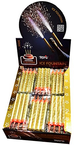 TORTOWA FONTANA Lot de 120 fontaines Lumineuses de 12 cm -Catégorie F1 - Neuf Durée d'illumination 60 Secondes
