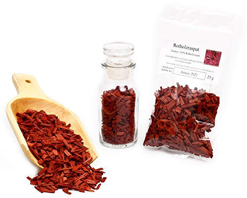 Bois de santal rouge - Bois de santal rouge naturel - Bois de santal rouge coupé - 25 g