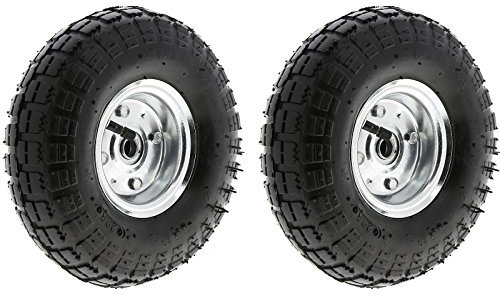 MasterPart Pneumatic 10 Sack Truck Wheelbarrow Tyres Trolley Wheel Cart Tyre Wheels - 2 Pack