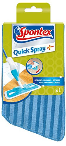 Spontex Quick Spray with Microfibre Mop - Replacement Head Refill, Pack of 1