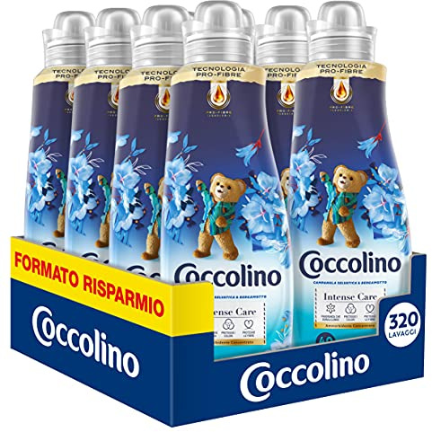 Coccolino Weichspülerkonzentrat Wildglockenblume & Bergamotte 320 Waschgänge, 8 x 40 Waschgänge