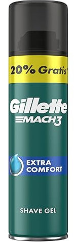 Gillette Mach3 Extra Comfort Bartpflege Rasiergel Männer (240 ml), Geschenk für Männer