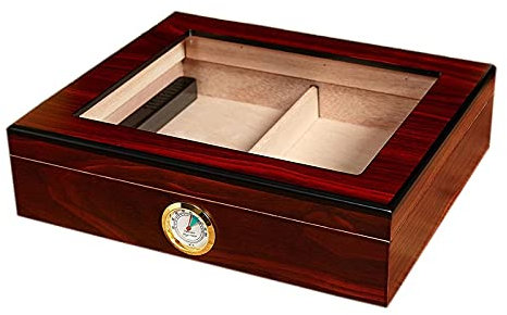 NSGJUYT Portable Cèdre Wood Humidor Humidor Humidor Humidor Conteneur Coffret Cig Cigare Accessoires