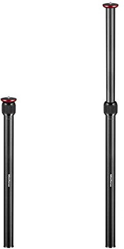 Stativverlängerung 2 Abschnitte Mittelsäule, 34-60cm Aluminium Teleskopstange, 15kg Tragkraft, 1/4 3/8 Gewinde für Kamerastativ, Handystativ, Selfie Stick, Kamera, GoPro, Insta360