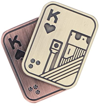 Fidget Slider Toy, Metal Poker Fidget Slider EDC Adult Fidget Toys, ADHD Autism Sensoriska Leksaker, ångeststressleksaker, Skrivbordsleksaker, Presenter Till Pojkvän och Pappa