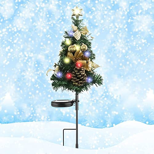 Metall Weihnachtsbaum Mit Beleuchtung Außen, Weihnachtsbaum Künstlich Klein Mit Led, Weihnachtsbeleuchtung Außen Solar Baum, Weihnachtsdeko Amerikanisch Outdoor Garten, Weihnachtsdekoration Bunt (H)