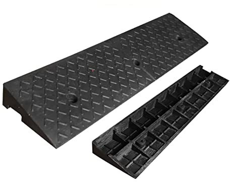 YSUEFIJO Bordsteinrampe Gummi, Schwellenrampe Auto, Türschwellenrampe Rollstuhl, Rollstuhlrampe fur Treppen, Auffahrrampe Auffahrkeil rutschfest, für Garagen, Laderampen
