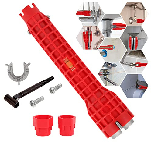 YBQSPLY Basin Wrench,8 in 1 Faucet Wrench and Sink Wrench Installer Multi Tool,Multi-Purpose