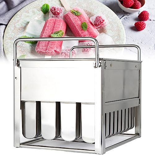 NYANS 304 Stainless Steel Popsicle Mold, 40 Grooves for Ice Cream Molds, Suitable for Home and Commercial Use, DIY Popsicle Maker Ice Pop Mould,F