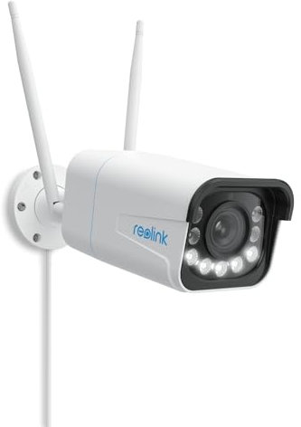 Reolink 4K 8MP Telecamera Wi-Fi Esterno con 5X Zoom Ottico, Rilevamento di Persona/Veicolo/Animale, Videocamera di Sorveglianza con Wi-Fi 6, Visione Notturna a Colori, Audio Bidirezionale, RLC-811WA