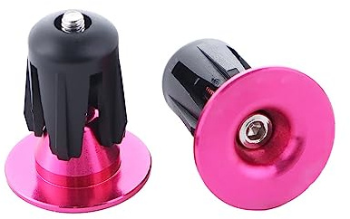 Vctitil 1 Pair Bar End Plugs Aluminum Bicycle Handlebar End Caps Bicycle Handlebar Handle Grip Handlebar Plug for Most Bicycle Road Bike Mountain Bike(Rose red)